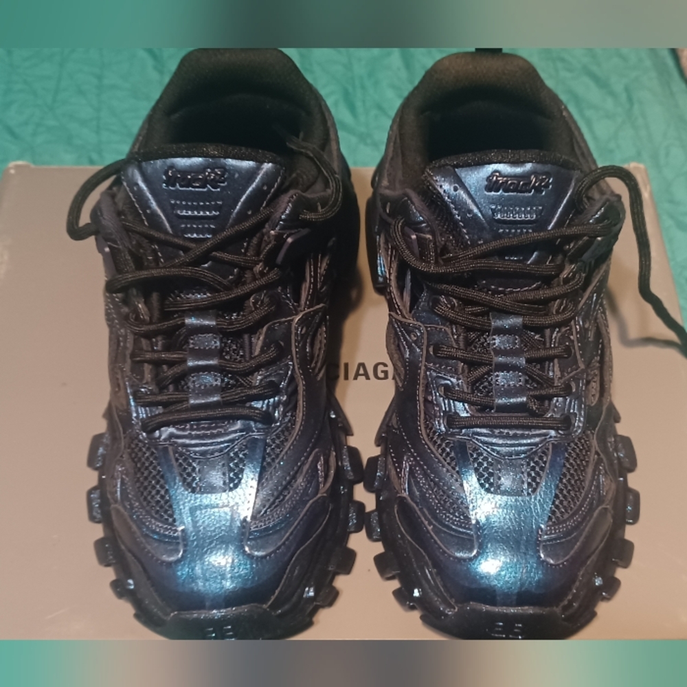Balenciaga Women's Iridescent Black Sneakers
